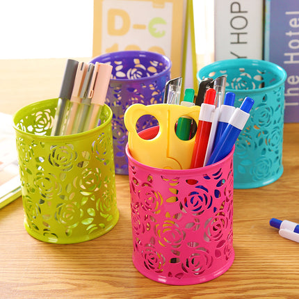 🌈 Colourful Metal Pen Holder – Fun Desk Organiser