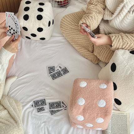 Dice Plush Cushion – Sofa Pillow in 5 Colours | Fun Home Décor
