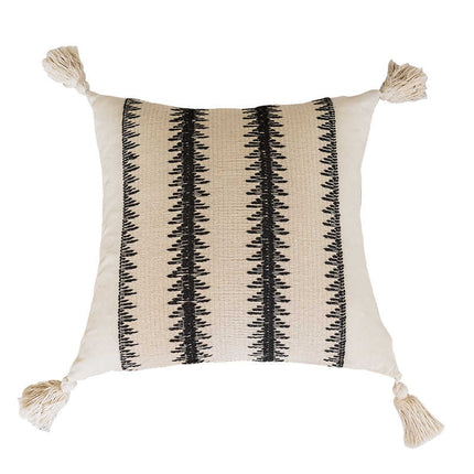 Monochrome Triangular Geometric Cushion Cover – Modern Home Décor
