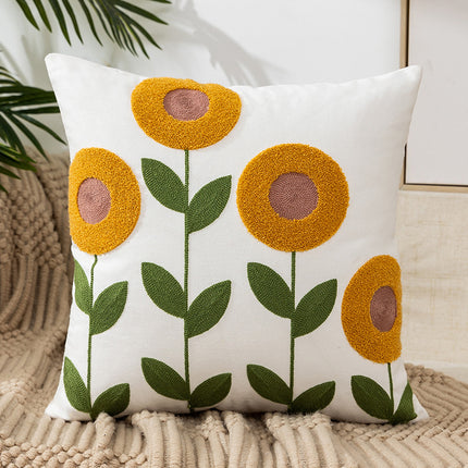 Pastoral Yellow Flower Cushion – Cosy Country Style 🌼