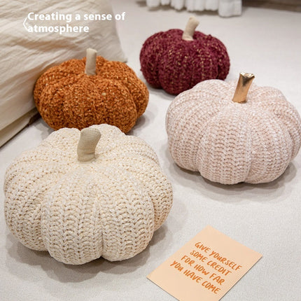 Small Pumpkin Sofa Cushion – Caramel 30cm Autumn Decorative Pillow