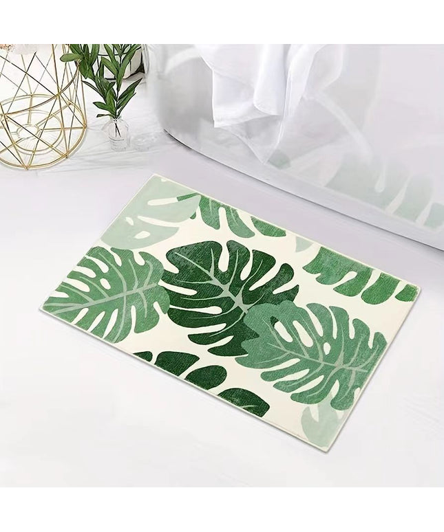 Leaf Design Non-Slip Bathroom Mat