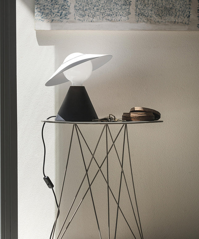 Post-Modern Metal Alloy Lamp – Black or Red | Warm or White Light