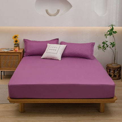 Fitted sheet one-piece solid color aloe cotton mattress non-slip – Trendy & Practical for Daily Living