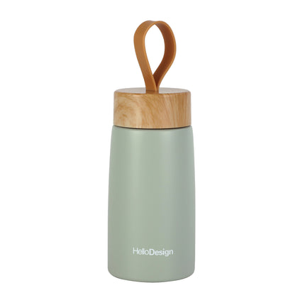 Insulated Stainless Steel Mug | Bamboo Style Travel Cup 280ml