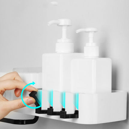 Bathroom Kitchen Corner Shelf Creative Double-layer Dtorage Rack Multi-function Storage Shelf Seamless Wall-mounted