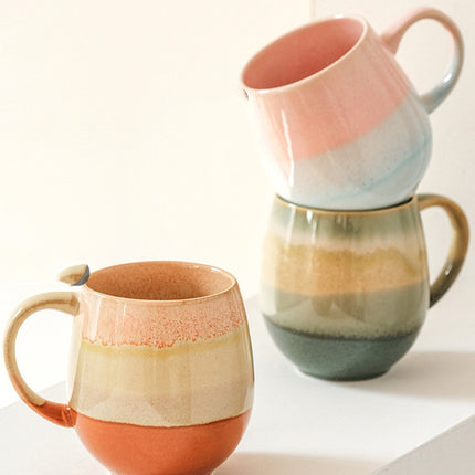Large Capacity Ceramic Mug | Gradient Coffee Mug