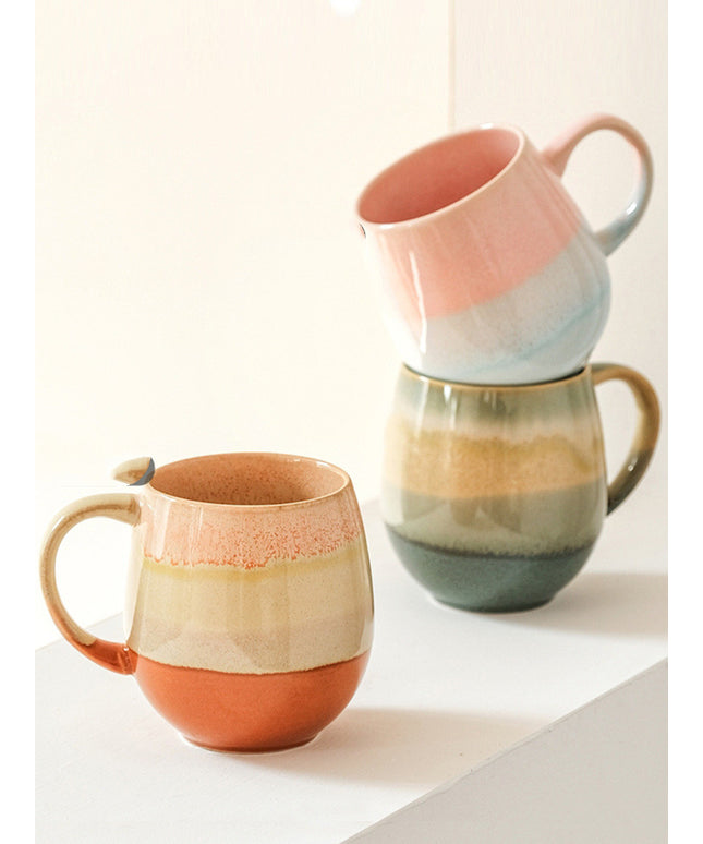 Large Capacity Ceramic Mug | Gradient Coffee Mug