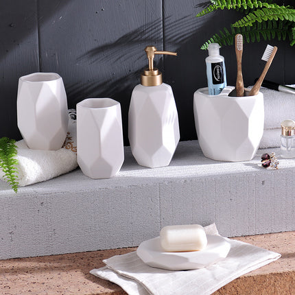Bathroom Toiletries Set — Matte White or Matte Black