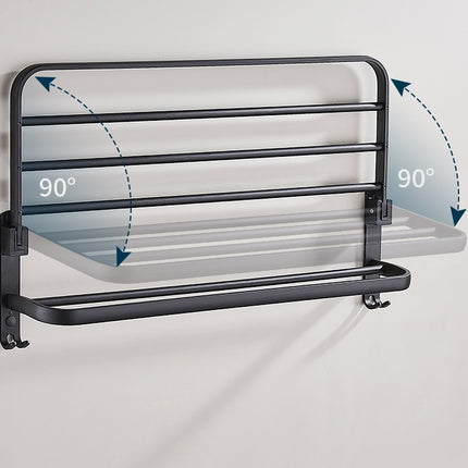 Towel Rack Bathroom Shelf  Wall-mounted Without Perforation