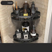 D - Double layer toughened corner shelf - black