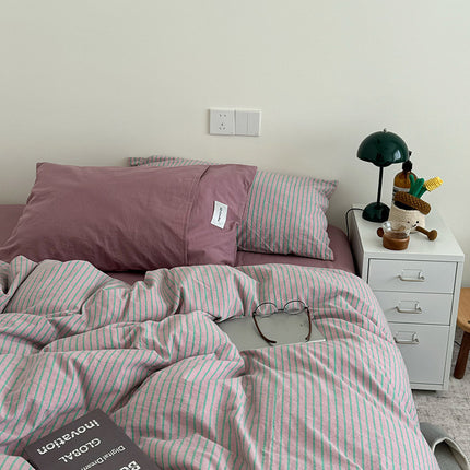 Nordic Striped Bedding Set | Cotton Instagram Style Duvet Cover