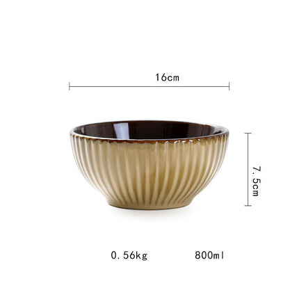 Yellow Ridgeline Ceramic Plates & Bowls 🌞 – Plates and Bowls