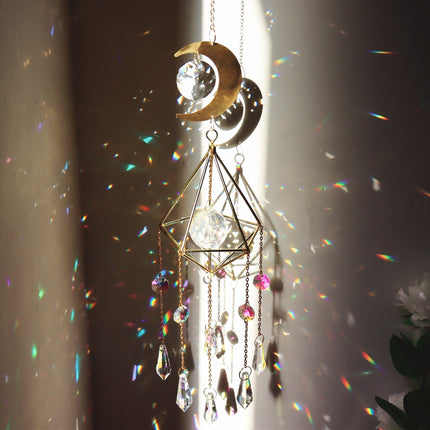 Crystal Garden Wind Chime Geometric Decorative Pendant