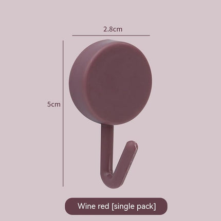 Plastic Kitchen Bathroom Hook Punch-free Hook Power Post Seamless Behind The Door Wall Coat And Hat Hook Self-adhesive Hook