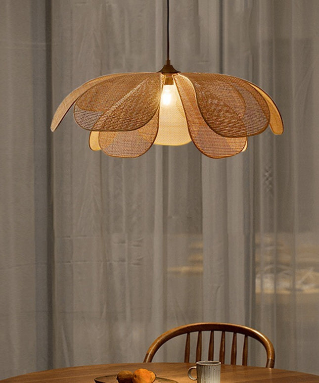 Vine Woven Pendant Lamp – Floral Natural Statement Lighting | Ikeame