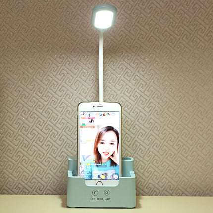 USB Rechargeable LED Desk Lamp – Eye Protection, Phone Stand & Desk Tidy
