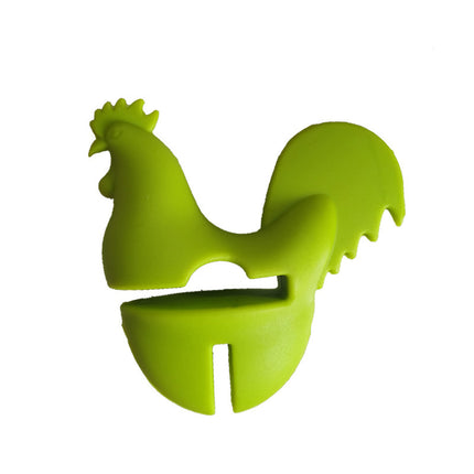 Chicken-Shaped Spill-Proof Silicone Pot Clip 🐔 – Red or Green