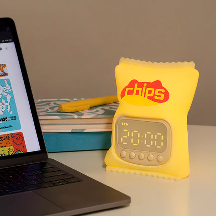 Smart “Pototaly You” Night Lamp – Silicone Crisp Bag Alarm Clock with App Control