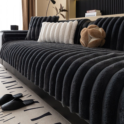 Plush Sofa Cover | Velvet Anti-Slip Cushion