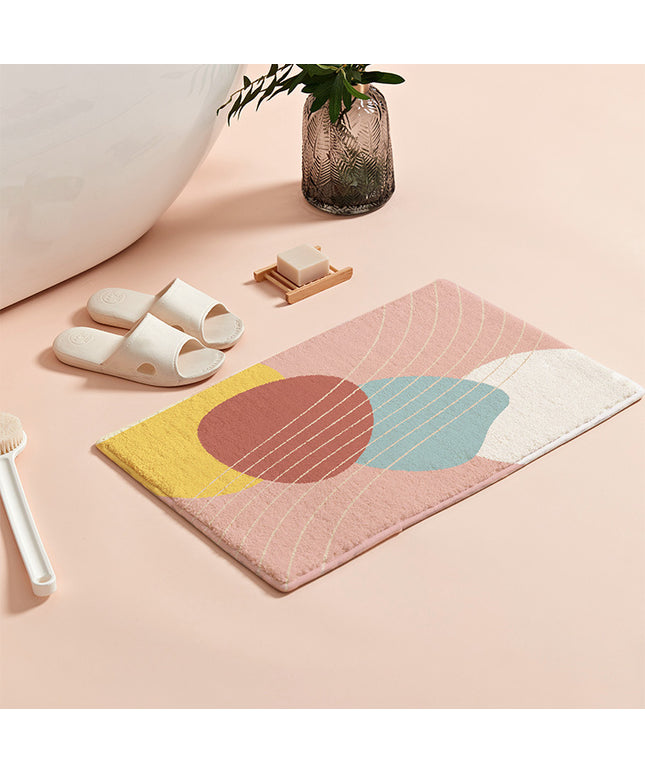 Nordic Geometric Absorbent Non-Slip Floor Mat