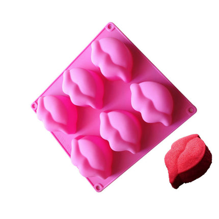 Lips Silicone Mould – 6-Compartment Tray for Cake, Chocolate, Jelly, Ice & More | Ikeame