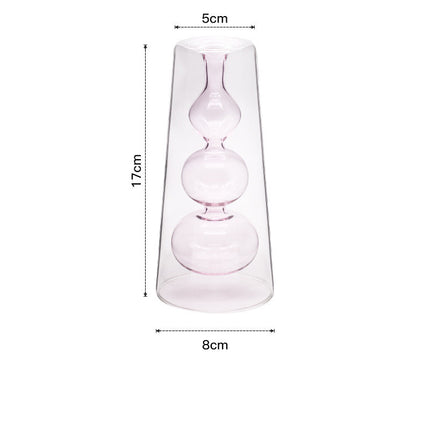 Double Glass Vase – Colour-Shift Transparent Statement Décor