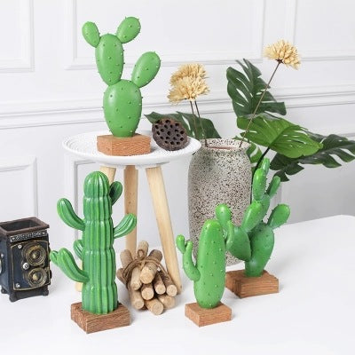 Nordic Cactus Ornament | Resin Home Décor Figurine
