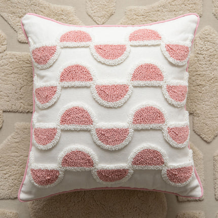 Blush Tassel Cushion Covers – Playful Sofa Pillow, 5 Designs | Ikeame