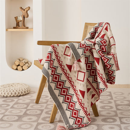 Boho Tassel Blanket | Tribal Shawl Throw