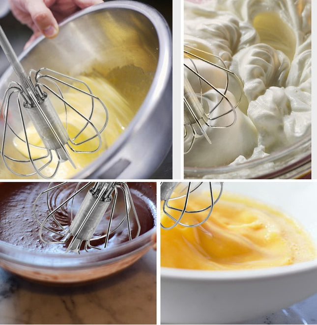 Semi Automatic Egg Beater | Stainless Steel Hand Whisk