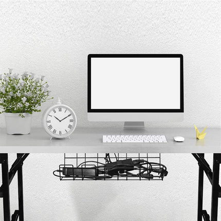 Under Desk Storage Rack Cable Organiser Table Insert Shelf