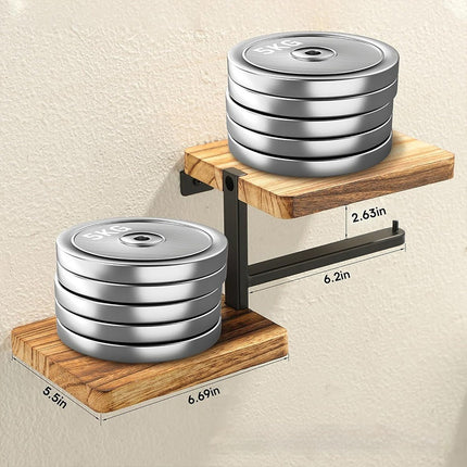 Wooden Bathroom Shelf with Toilet Roll Holder — 3-Tier, Foldable