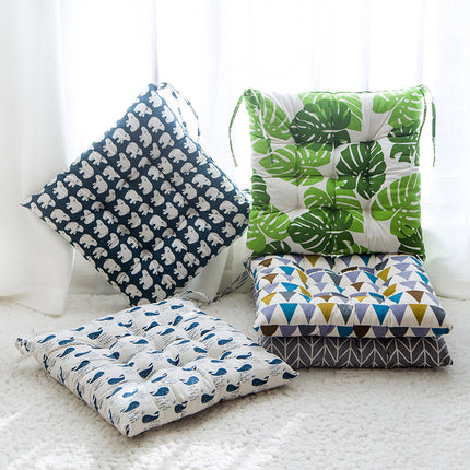 Summer Chair Cushion 40x40cm | Soft Linen Cotton Seat Pad