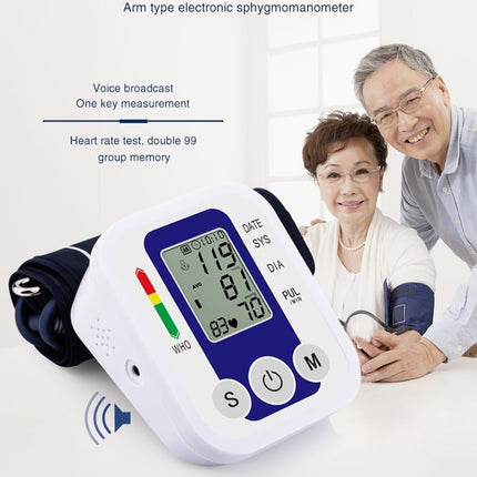 Household Upper Arm Blood Pressure Monitor – Precise Measurement with Multi-Voice Function