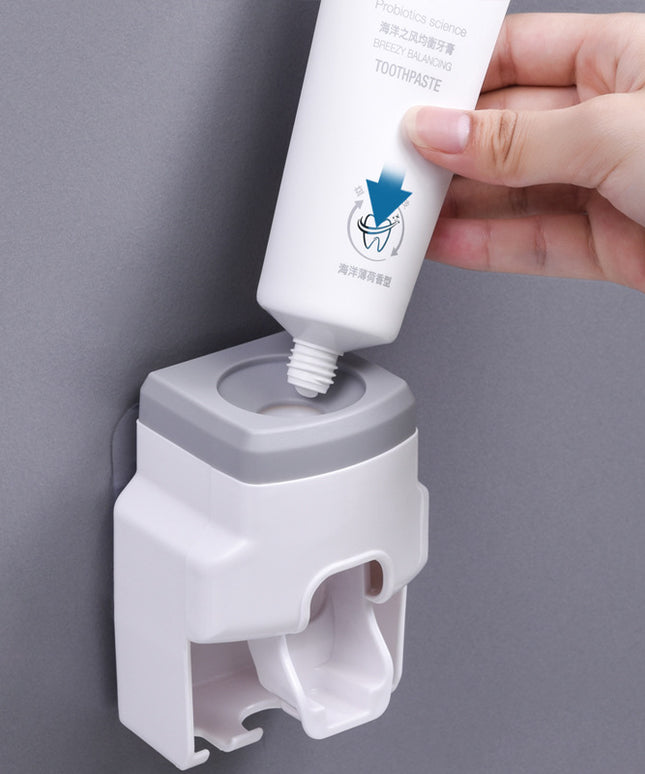 Automatic Toothpaste Squeezer with Toothbrush Holder | No-Punch Nordic Design – Ikeame