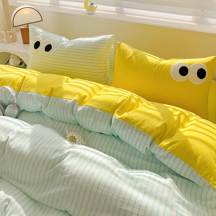 Big Eyes Bedding Set | Funny Cartoon Duvet Cover 👀