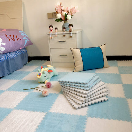 Interlocking Plush Floor Mats | Soft Foam Tiles for Home