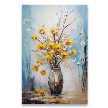 Flowers Canvas Wall Art | Botanical Bedroom Poster