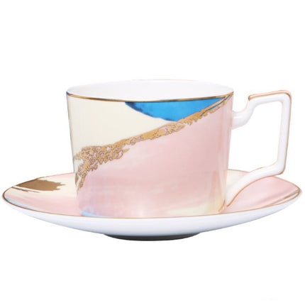 Watercolour Dining and Tea Set with Gold Detailing | Bone China Tableware