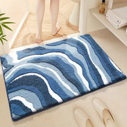 Bathroom Non-slip Decorative Cashmere-like Carpet Bathroom Absorbent Stain-resistant Floor Mat