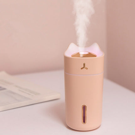 Portable Air Humidifier 💧 – 1L, USB or Battery, Pink, Blue or White