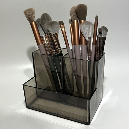 Transparent Acrylic Pen Holder – Multi Grid Desk Organiser