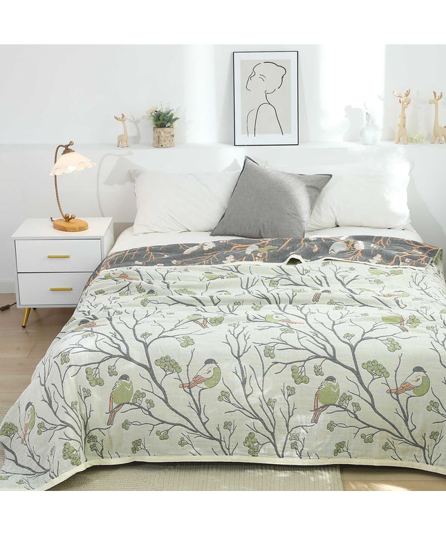 Cotton Gauze Blanket | Hawthorn Floral Summer Quilt