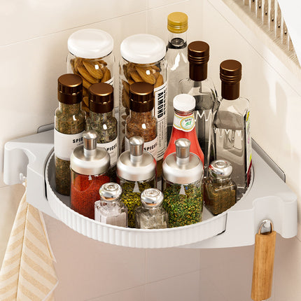 Rotating Corner Rack 🌀 – Kitchen & Bathroom Turntable, 4 Colours
