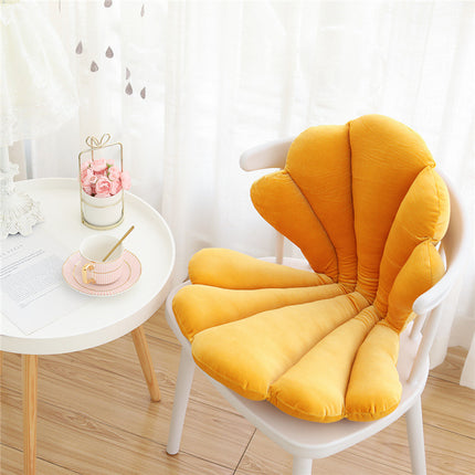 Velvet Shell Chair Cushion | Luxe Rose Seat Pillow