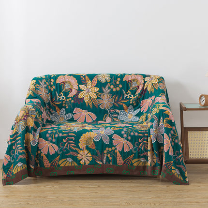 Cotton Gauze Blanket | Floral Lightweight Summer Quilt