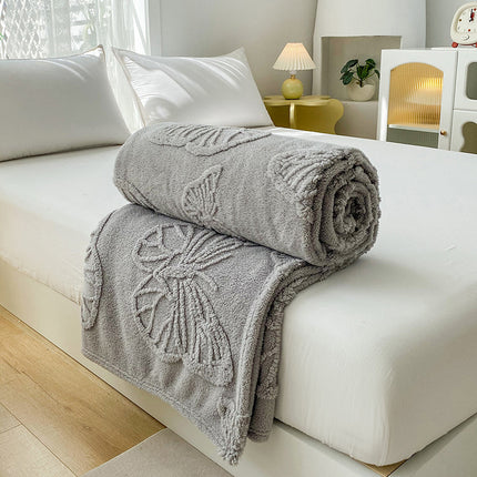Taffon solid color cut flower butterfly blanket milk fiber cover – Trendy & Practical for Daily Living