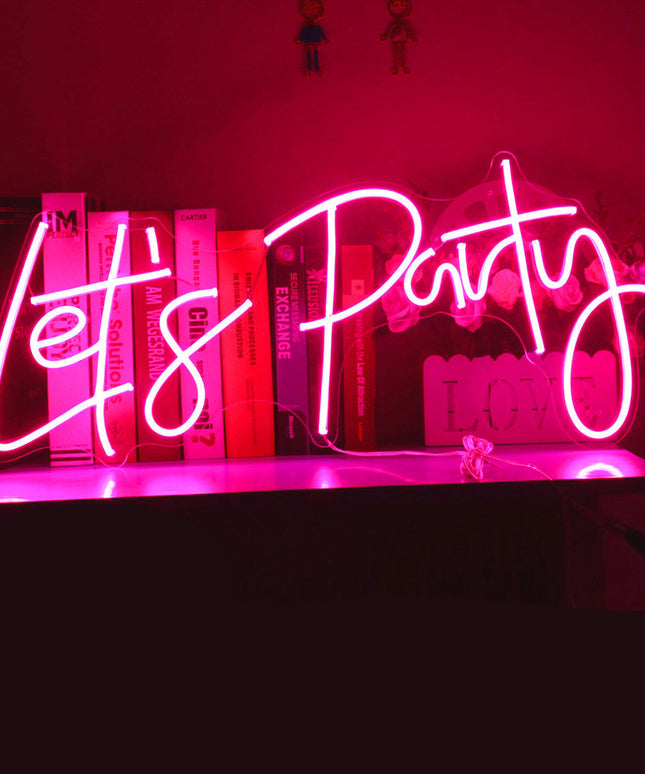 Let’s Party Neon Sign | LED Wedding & Event Light