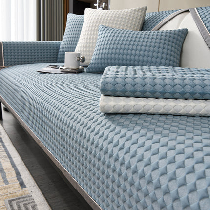 Diamond pattern non-slip sofa cover